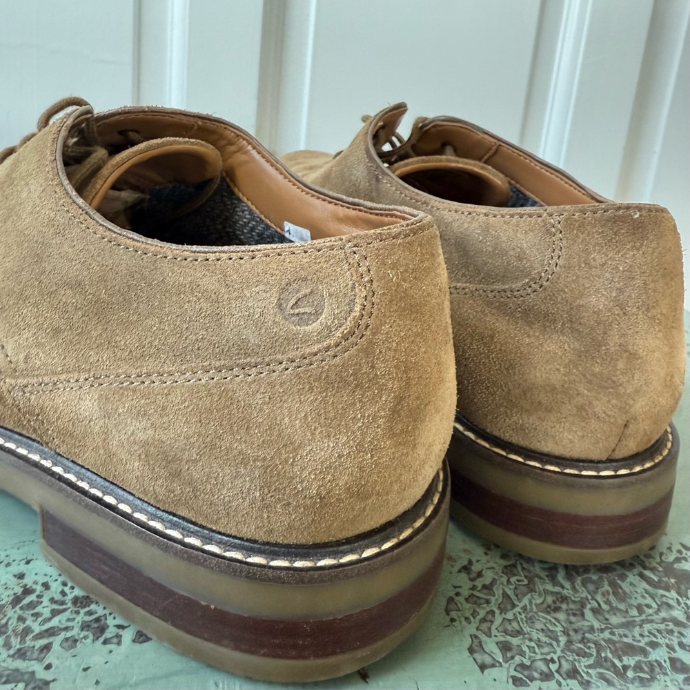 Clarks Jaxen Low Men's Olive Suede Shoes - Sz 11 - Picture 3 of 9